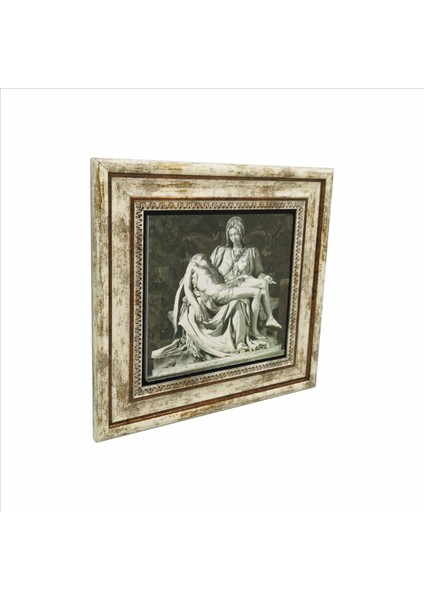 Pietà (Michelangelo, 1498) Baskılı Taş Tablo 25X25