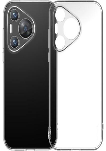 Huawei Pura 70 Pro Uyumlu Kılıf Süper Silikon Kamera Korumalı Şeffaf Renksiz