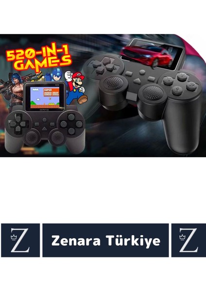 Çift Oyunculu USB Şarj Mini Uyumlu El Atarisi Street Fighter Super Mario 520 Nostalji Oyun Gamepad fiyatları