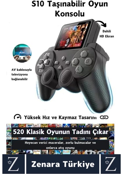 Çift Oyunculu USB Şarj Mini Uyumlu El Atarisi Street Fighter Super Mario 520 Nostalji Oyun Gamepad modelleri