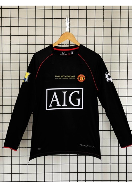Ronaldo Manchester United 2008 Sezonu Siyah Renk Uzun Kollu Forma (Siyah) modelleri
