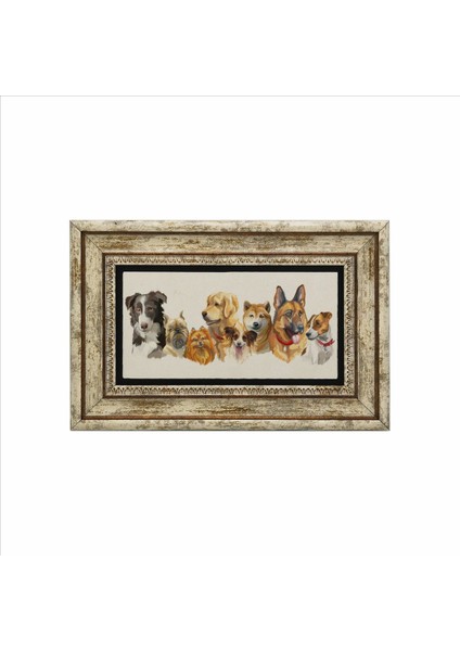 Sevimli Köpekler Baskılı Doğaltaş Tablo (20 x 30 DRG-101) fiyatları
