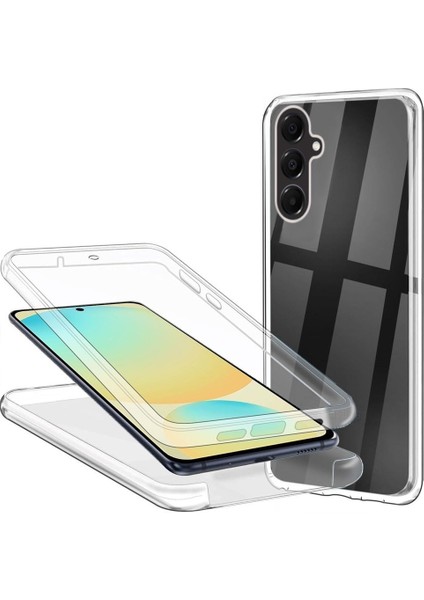 Samsung Galaxy S24 Fe Uyumlu Kılıf Ön Arka Şeffaf Silikon Koruma Şeffaf
