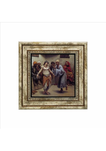 Kahire’de Kafe’de Dans Jacques Baugnies Baskılı Doğaltaş Tablo 25 CMX25 cm KRT-138 fiyatları