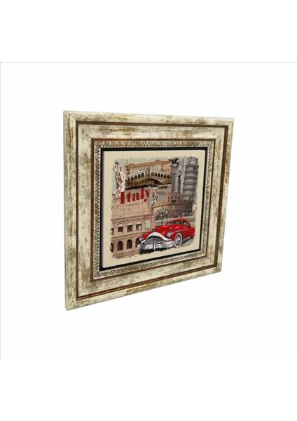 Italya Görseli Baskılı Doğaltaş Tablo (25 x 25 Krg-46)