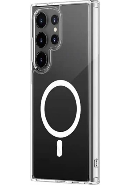 Samsung Galaxy S25 Ultra Uyumlu Kılıf M-Safe Kablosuz Şarj Özellikli Mpl Sert Mika Şeffaf