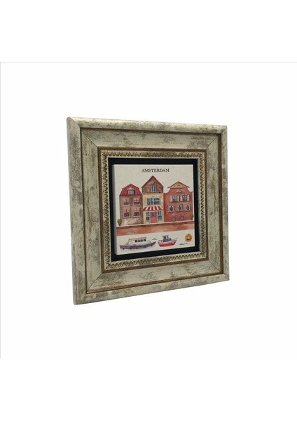 Amsterdam Görseli Baskılı Doğaltaş Tablo (20 x 20 Krg-18)