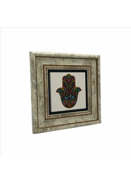 Fatıma’nın Eli Baskılı Doğaltaş Tablo (20 x 20 Kd-3)