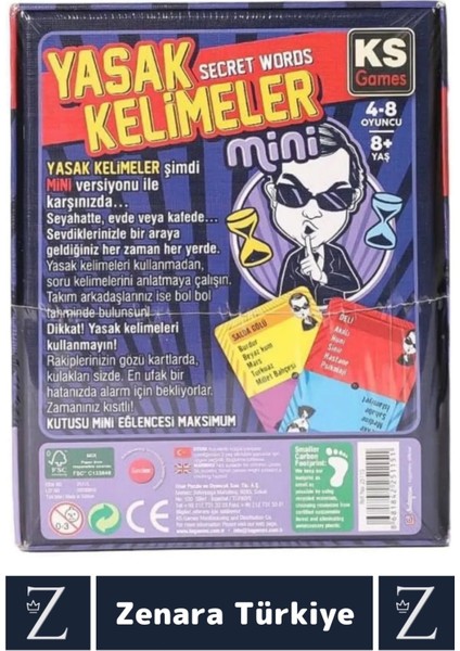 Eğlenceli Zeka Dil Becerisi Kelime Dağarcığı Geliştirici Takım Oyunu Secret Words Yasak Kelimeler