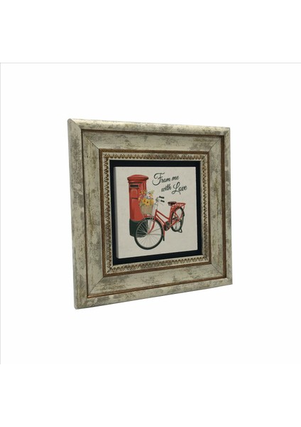 Hollanda Bisklet Görseli Baskılı Doğaltaş Tablo (20 x 20 Krg-33) fırsatları
