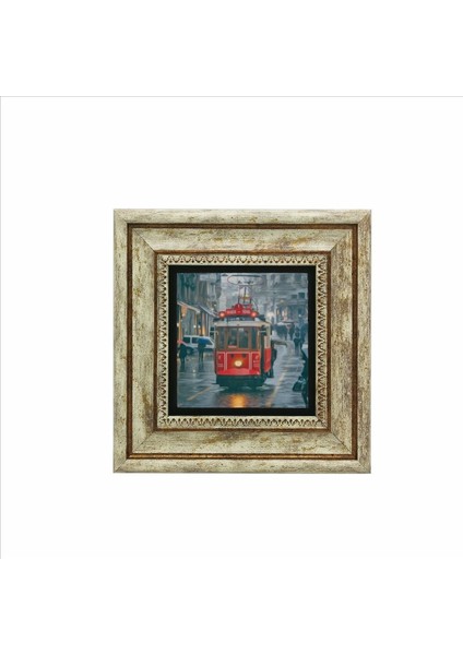 Nostaljik Tramvay Baskılı Doğaltaş Tablo 20CMX20CM KRT-048 fiyatları
