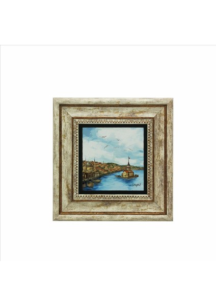 Kız Kulesi Baskılı Doğaltaş Tablo (20 x 20 Krt-19) fiyatları