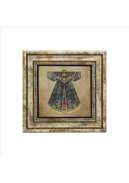 Osmanlı Saray Kaftanı Baskılı Doğaltaş Tablo (25 x 25 Krt-81) fiyatları