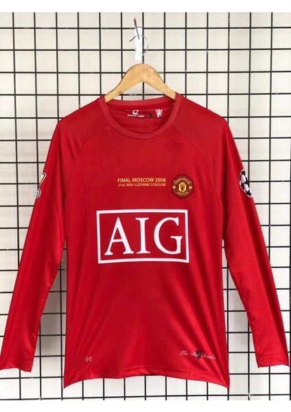 Ronaldo Manchester.unıted. 2008 Moscow. Uzun Kol Yetişkin Forma