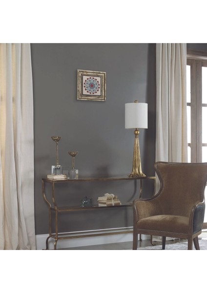 Osmanlı Çini Deseni Baskılı Taş Tablo 25X25 Kd-41