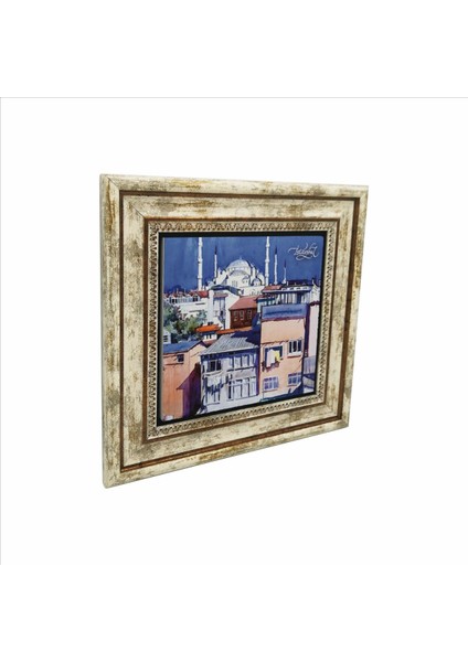 Sultanahmet Camii Baskılı Doğaltaş Tablo (25 x 25 Krt-15)