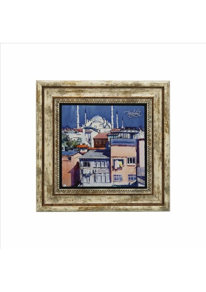 Sultanahmet Camii Baskılı Doğaltaş Tablo (25 x 25 Krt-15) fiyatları