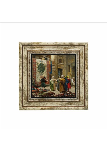 Halı Tüccarı Osman Hamdi Bey, 1888 Baskılı Doğaltaş Tablo 25CMX25CM KRT-128 fiyatları