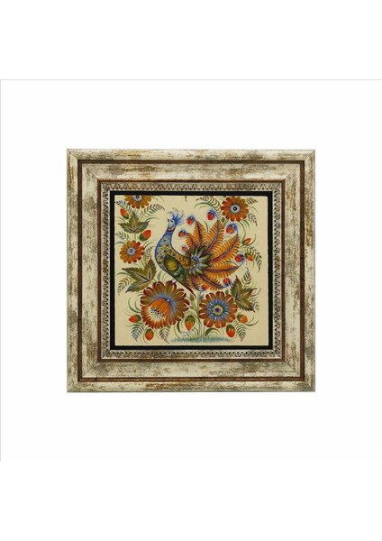 Tavus Kuşu Baskılı Doğaltaş Tablo (25CMX25CM )(KRG-160) fiyatları