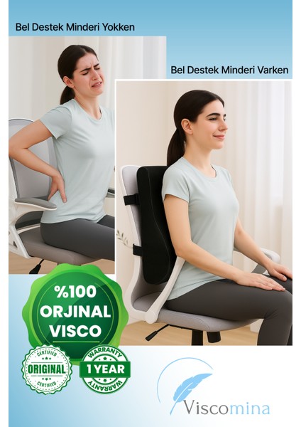 Yeni Nesil Ergonomik Bel Destek Minderi Bel ve Sırt Yastık
