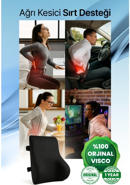 Yeni Nesil Ergonomik Bel Destek Minderi Bel ve Sırt Yastık