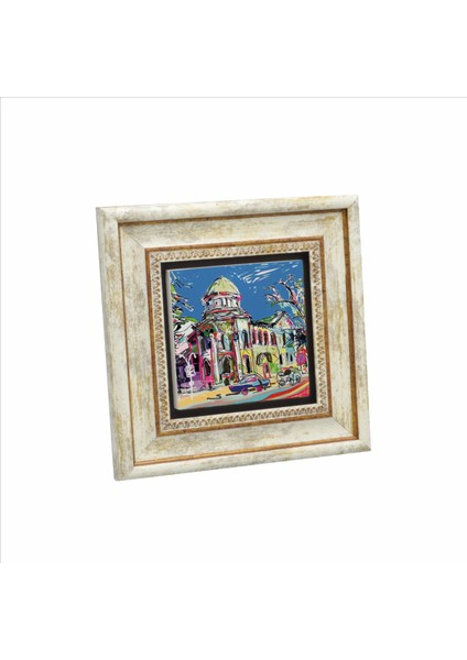 Ukrayna Görseli Baskılı Doğaltaş Tablo (20 x 20 Krg-66)