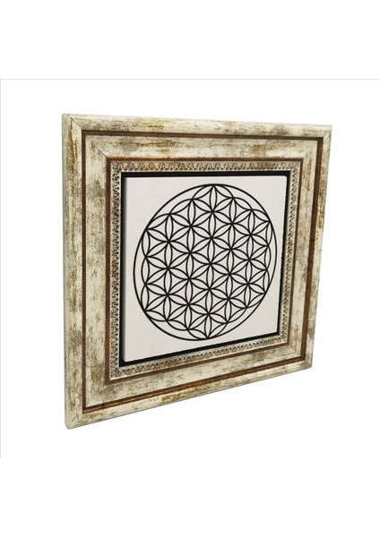 Yaşam Çiçeği Baskılı Doğaltaş Tablo 25CMX25CM KD-109