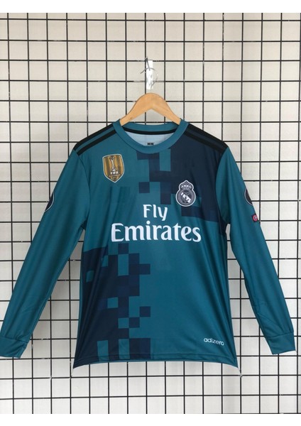 Real.madrid.ronaldo Turkuaz 2018 Uzun Kol Deplasman Yetişkin Forma