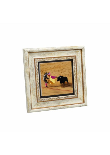 Ispanya Boğa Güreşi Baskılı Doğaltaş Tablo (20 x 20 Krg-64)