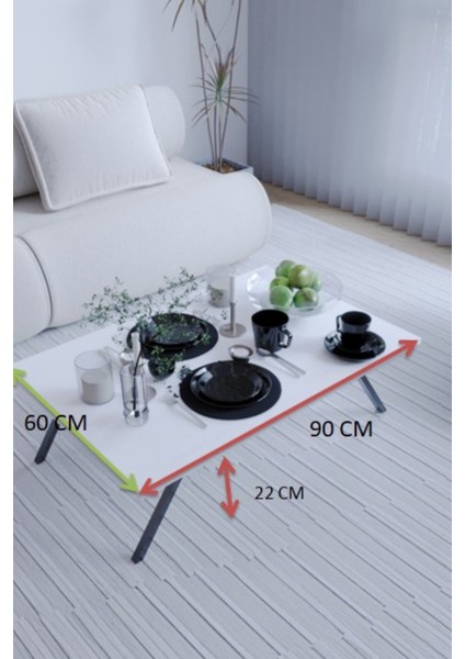 Toprak Katlanabilir Yer Sofrası Yemek Masası Mutfak Masası 60*90CM