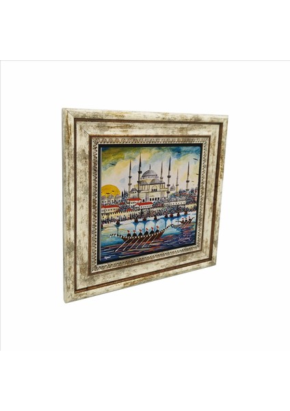 Sultanahmet Camii Baskılı Doğaltaş Tablo (25 x 25 Krt-14)