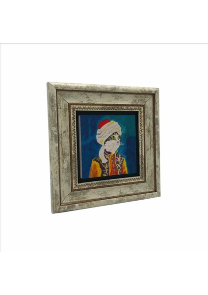 Sarıklı Osmanlı Kedisi Baskılı Doğaltaş Tablo 20CMX20CM KRT-067 fırsatları
