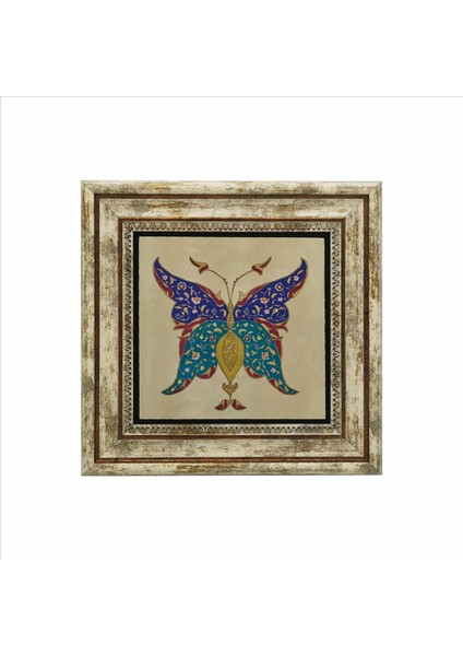 Kelebek Deseni Baskılı Doğaltaş Tablo (25 x 25 Kd-5) fiyatları