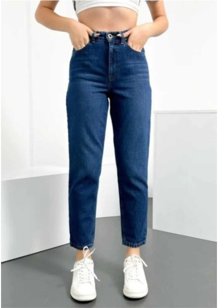 Yüksek Bel Mom Jean Kadın Kot Pantolon