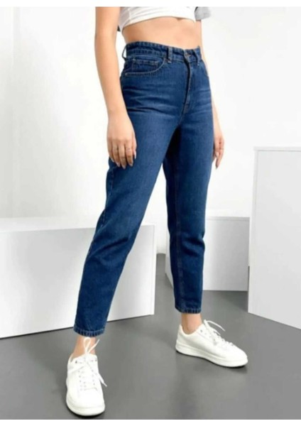 Yüksek Bel Mom Jean Kadın Kot Pantolon fırsatları