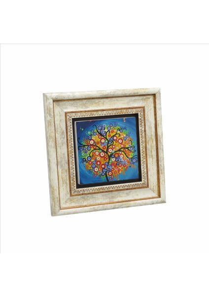 Ağaç Baskılı Doğaltaş Tablo (20 x 20 KRG-149)