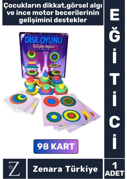Çocuk Dikkat Görsel Algı Uzamsal Algı Ince Motor Becerileri Gelişimi Eğitici Eğlenceli Disk Oyunu