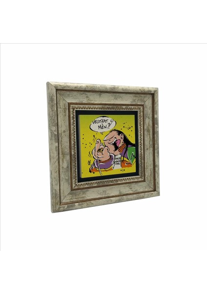 Haagse Harry Hollanda Çizgiroman Karakteri Baskılı Doğaltaş Tablo 20CMX20CM KRG-044 fırsatları