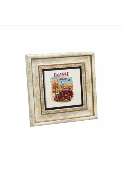 Roma Görseli Baskılı Doğaltaş Tablo (20 x 20 Krg-45)