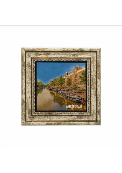 Amsterdam Görseli Baskılı Doğaltaş Tablo (25 x 25 Krg-15) fiyatları