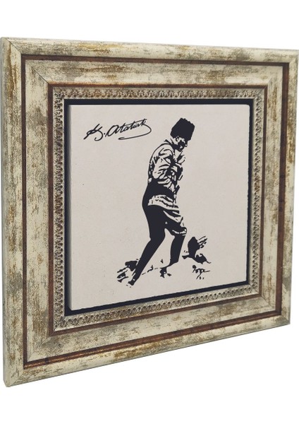 Mustafa Kemal Atatürk Baskılı Taş Tablo 25X25