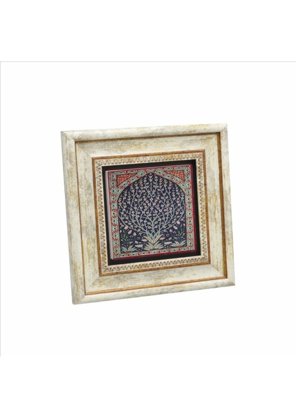 Iznik Çinisi Baskılı Doğaltaş Tablo (20CMX20CM )(KD-107)