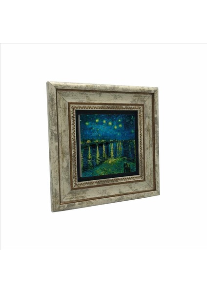 Ren Nehrinde Yıldızlı Bir Gece Vincent Van Gogh, 1888 Baskılı Doğaltaş Tablo 20CMX20CM KRG-136 fırsatları