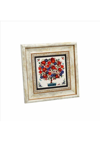 Nar Ağacı Baskılı Doğaltaş Tablo (20X20 KRG-147)