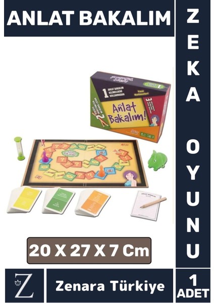 Premium Eğlenceli Eğitici Öğretici Zeka Geliştirici Arkadaş Aile Grup Kutu Oyun Takımı Anlat Bakalım