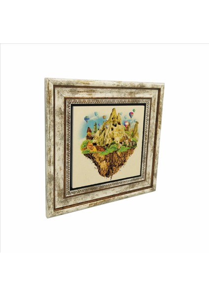 Kapadokya Baskılı Doğaltaş Tablo (25 x 25 KRT-116)