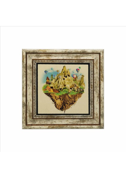 Kapadokya Baskılı Doğaltaş Tablo (25 x 25 KRT-116) fiyatları