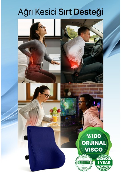 Yeni Nesil Ergonomik Bel Destek Minderi Bel ve Sırt Yastık