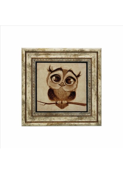 Baykuş Baskılı Doğaltaş Tablo 25CMX25CM KRG-163 fiyatları