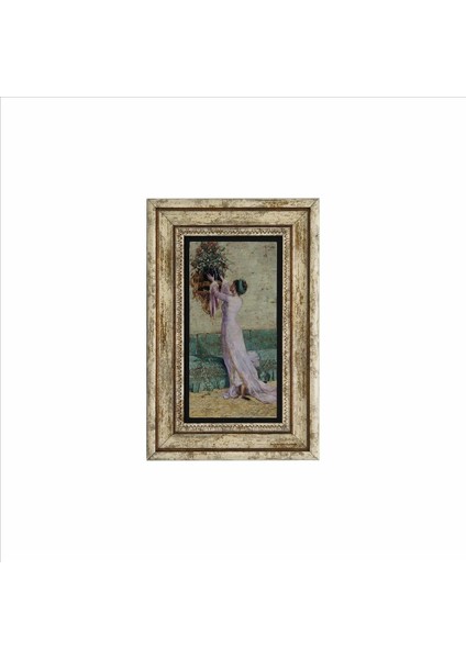 Vazo Yerleştiren Kız Osman Hamdi Bey Baskılı Doğaltaş Tablo 20CMX30CM DRG-088 fiyatları